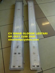 Lampu LED Waterproof 2x18 watt Cover Besar dan Kecil